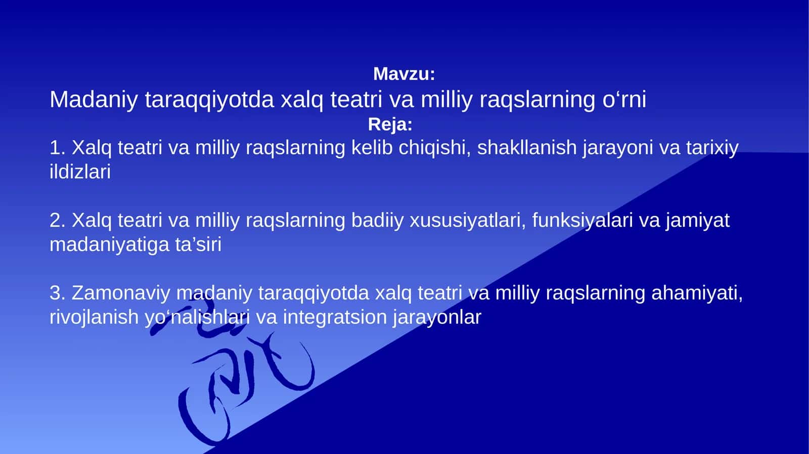 Madaniy taraqqiyotda xalq teatri va milliy raqslarning o‘rni 1