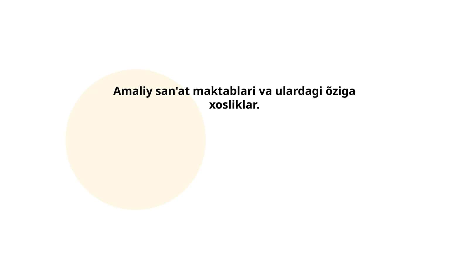 Amaliy san'at maktablari va ulardagi õziga xosliklar 1
