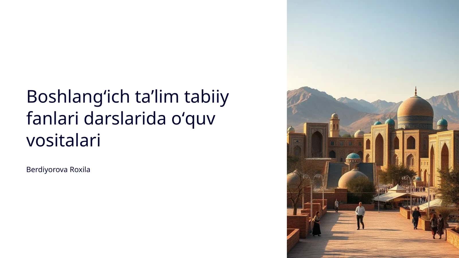 Boshlangʻich taʼlimda o'quv vositalarining roli 1