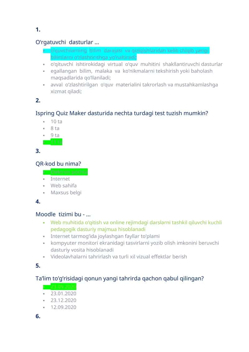 Moodle tizimi 1