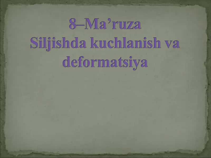 Tekisliklar bilan kesib ajratilgan kubning SOF siljishi 1