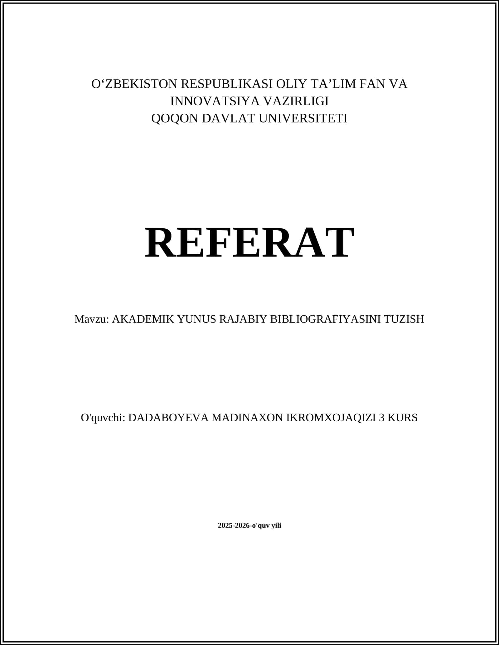 AKADEMIK YUNUS RAJABIY BIBLIOGRAFIYASINI TUZISH 1