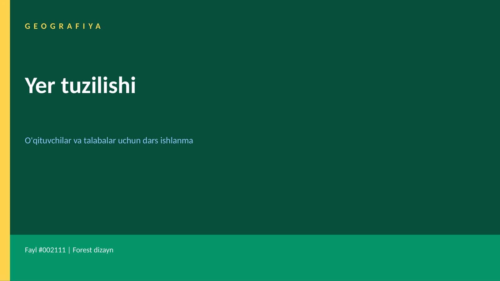 Yer tuzilishi 1