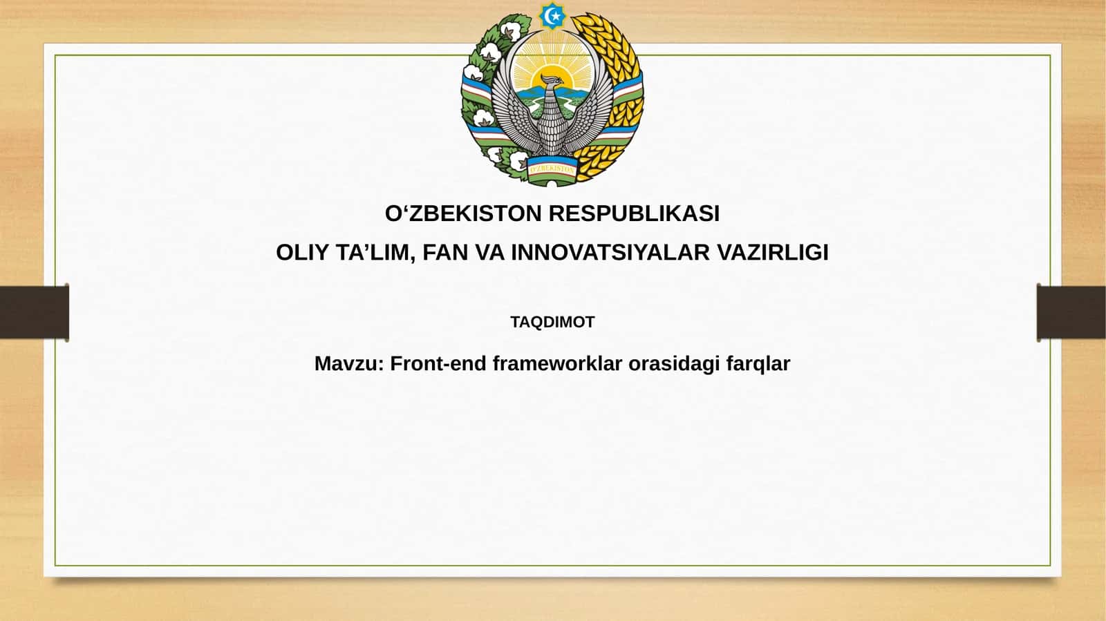Front-end frameworklar orasidagi farqlar 1