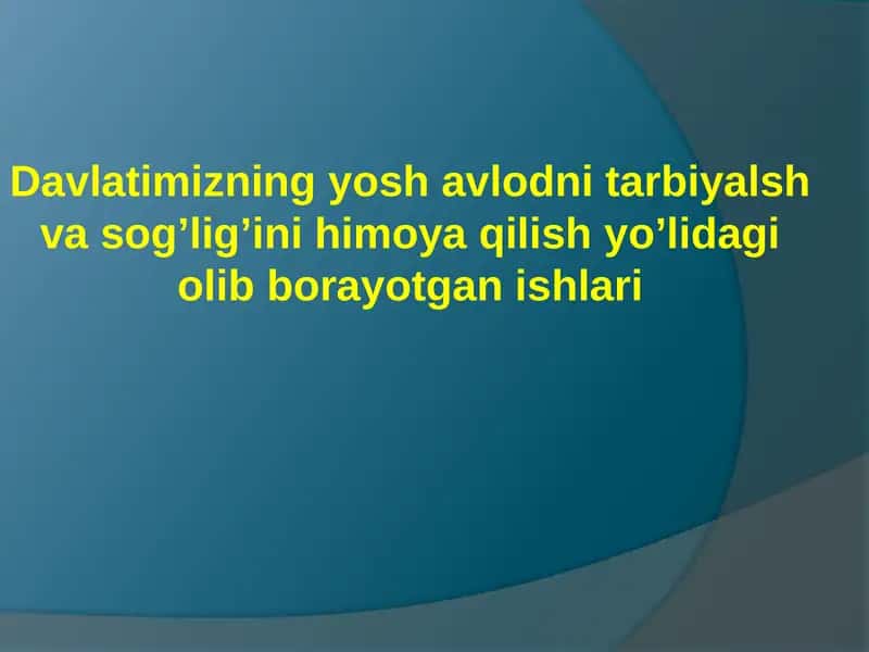 Barkamol avlod yili 1
