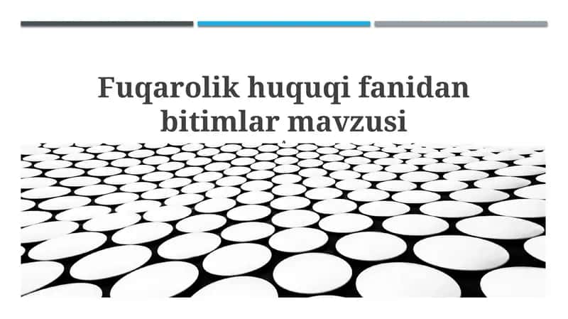 Fuqarolik huquqi fanidan bitimlar mavzusi 1