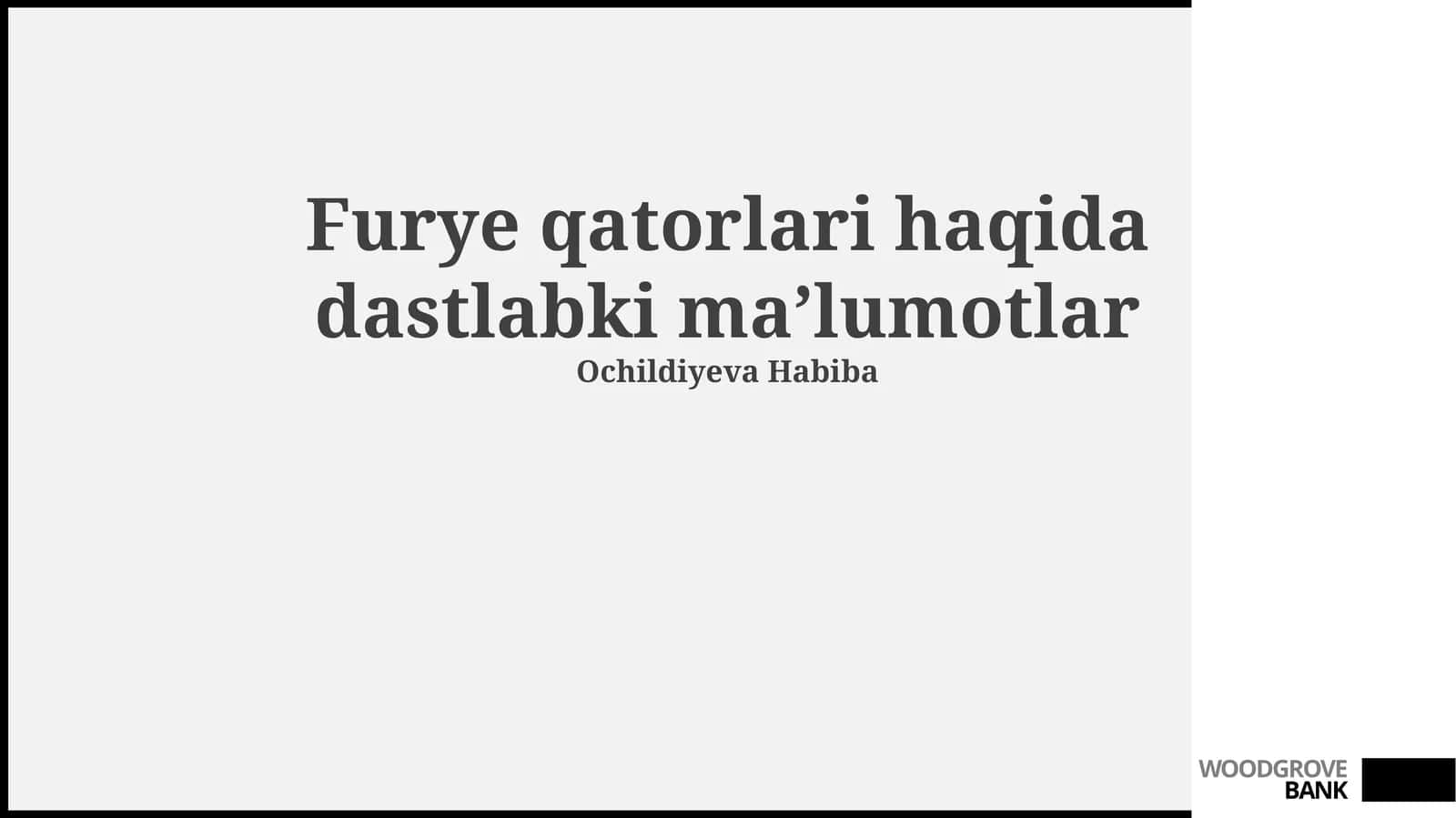 Furye qatorlari haqida dastlabki maʼlumotlar 1
