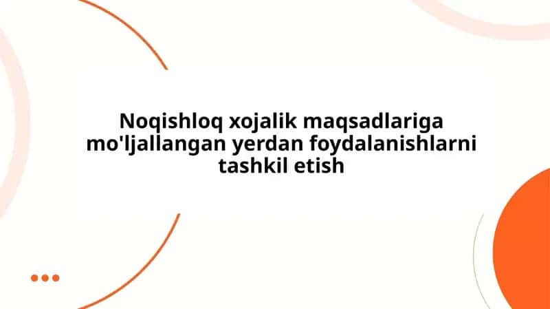 Yerdan foydalanishning samaradorligini oshirish uchun agrar texnologiyalarni joriy etish 1