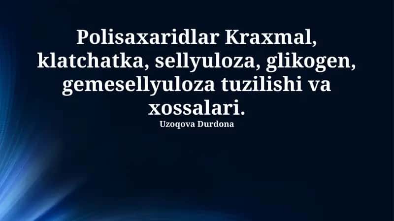 Polisaxaridlar 1