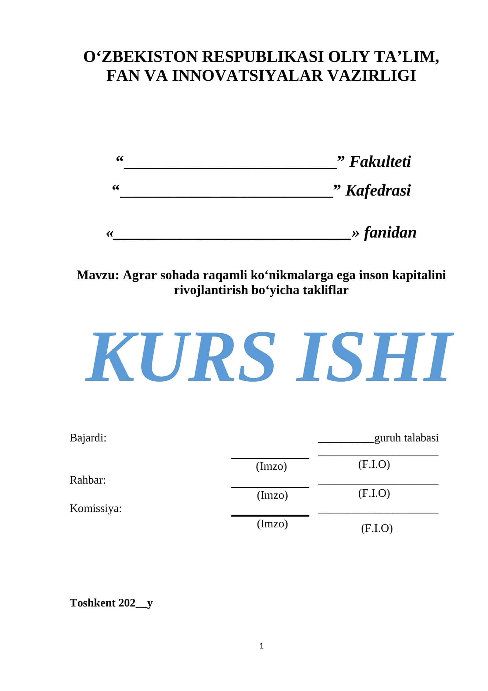 Agrar sohada raqamli ko‘nikmalarga ega inson kapitalini rivojlantirish bo‘yicha takliflar 1