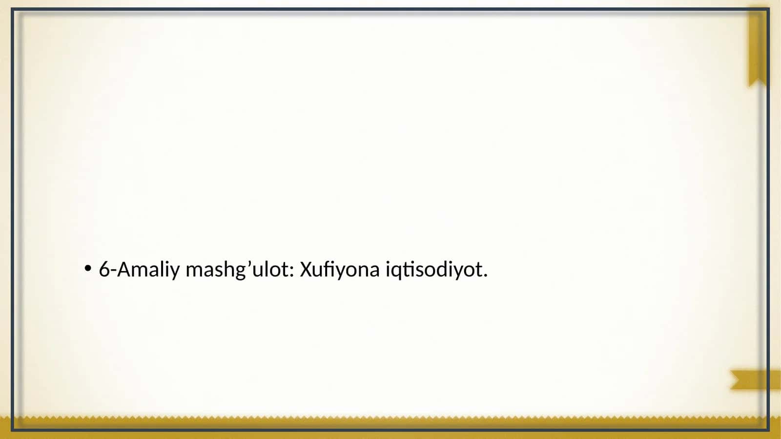Xufiyona iqtisodiyot 1