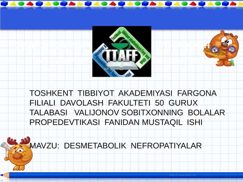 Dismetaboliknefropatiyalar 1