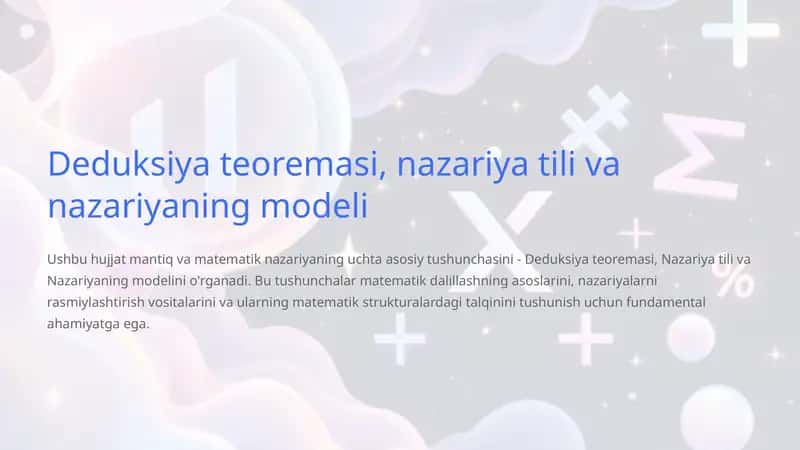 Deduksiya teoremasi 1