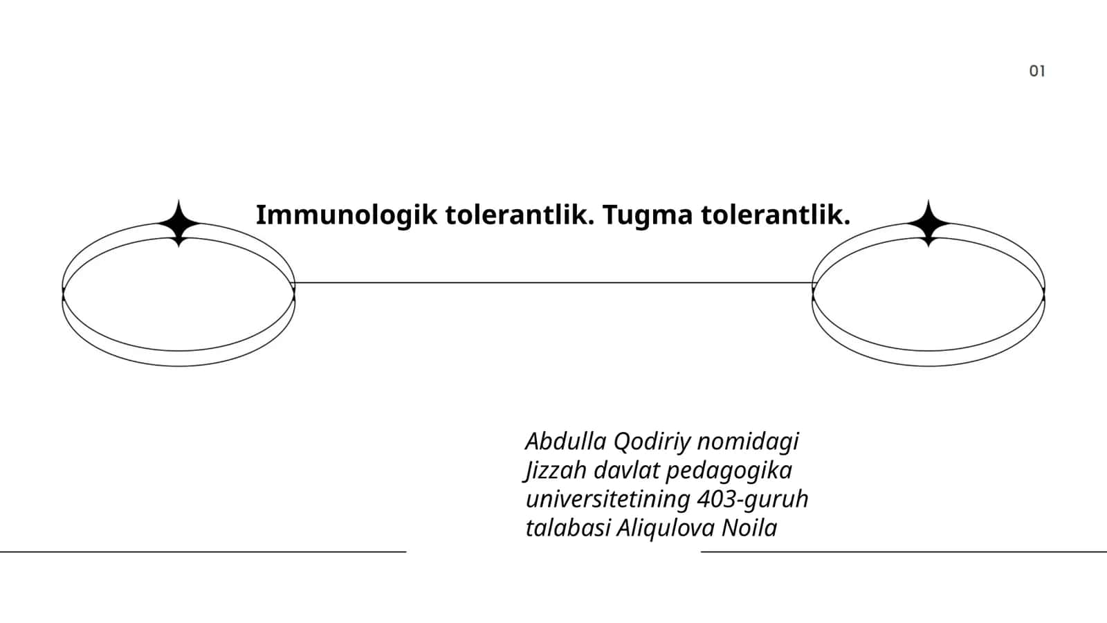 Immunologik tolerantlik. Tugma tolerantlik 1