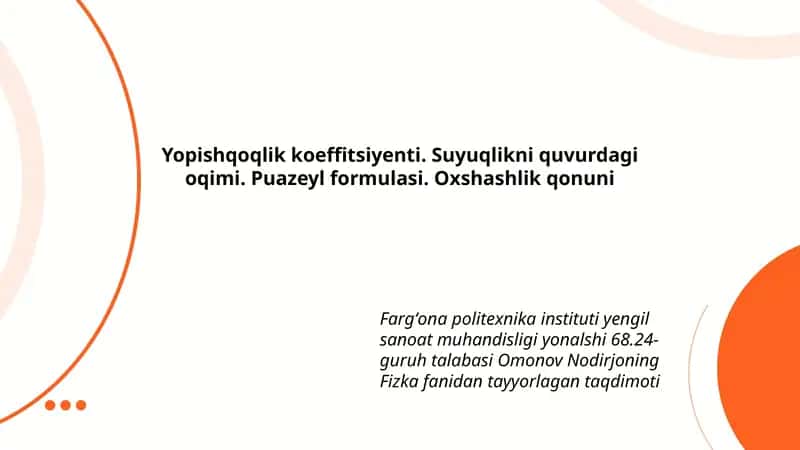 Fizika fanidan tayyorlagan taqdimoti 1