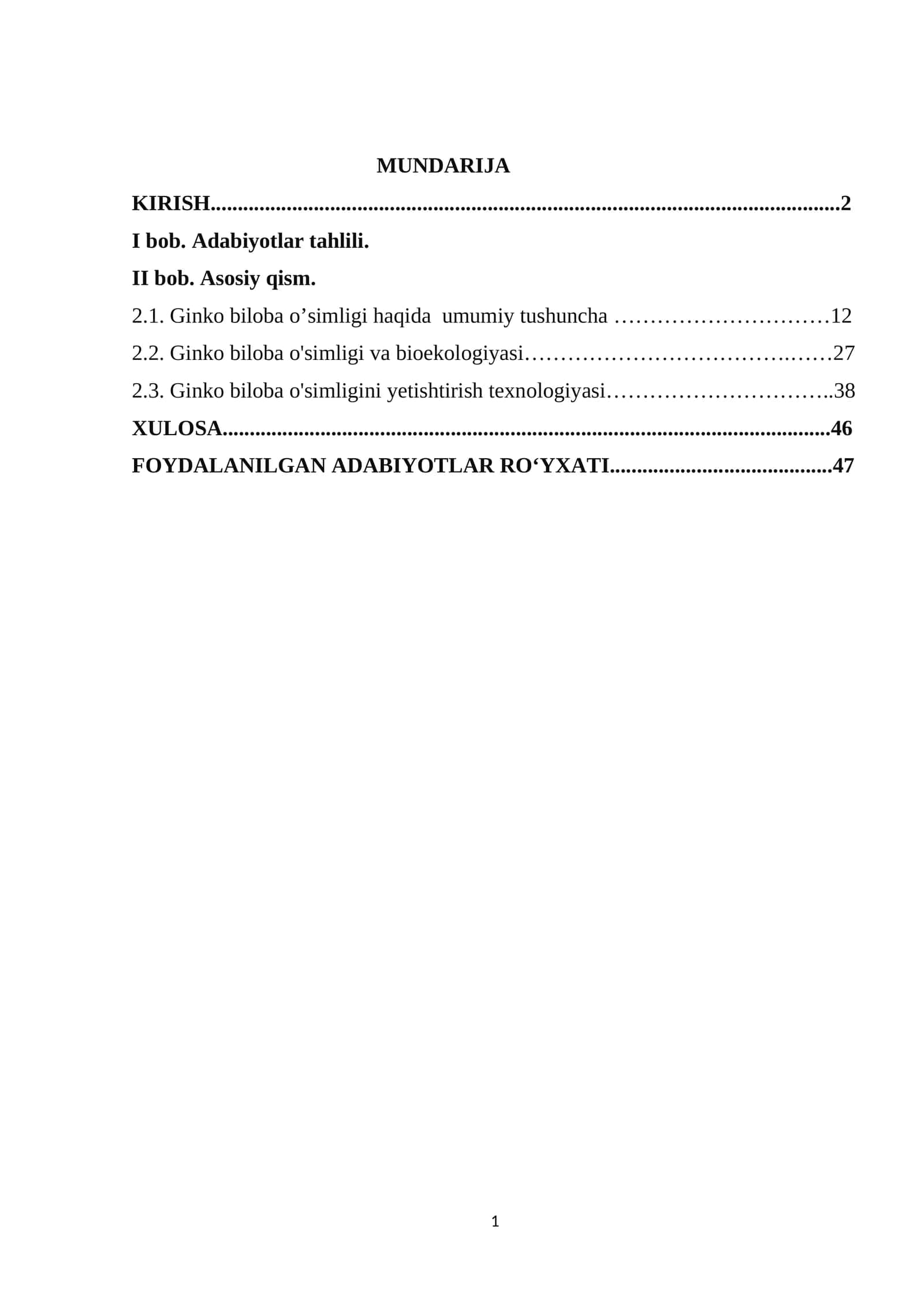 Ginko biloba o'simligi bioekologiyasi va yetishtirish texnologiyasi 1