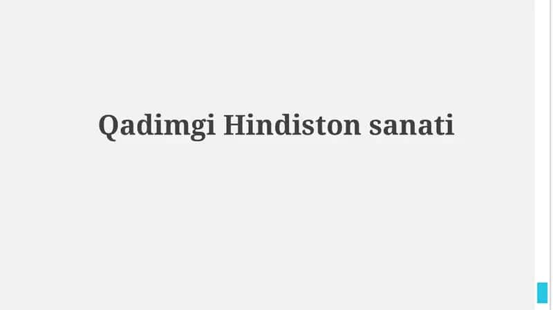 Qadimgi Hindistonsanati 1