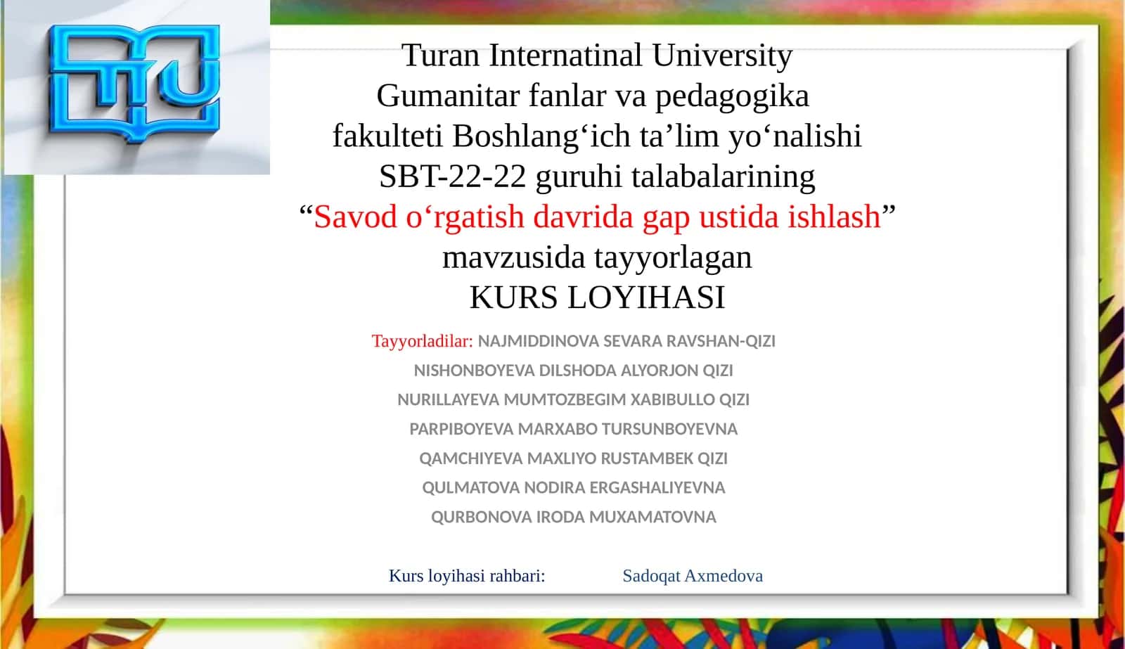 Savodo‘rgatish davridagi pustida ishlash 1