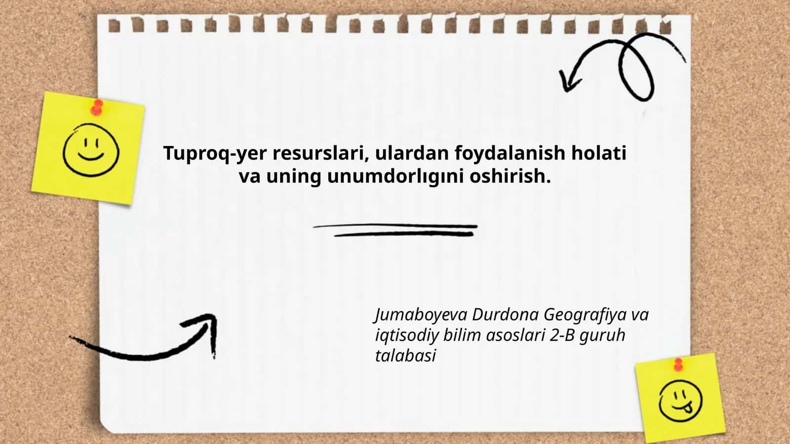 Tuproq va yer resurslarining tasnifi 1
