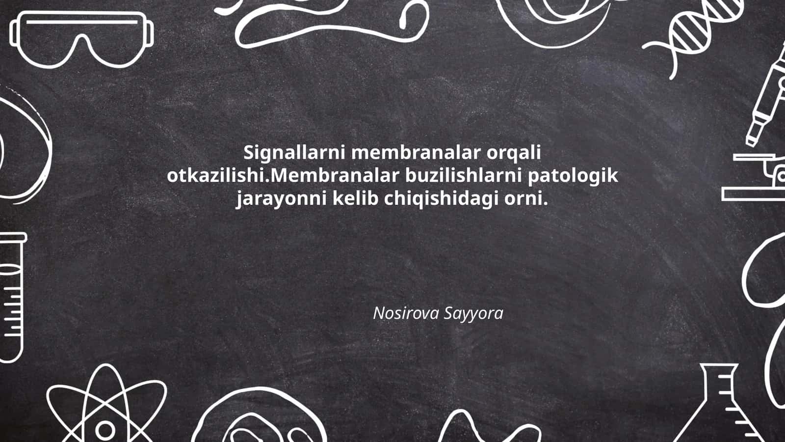 Signallarni membranalar orqali o'tkazilishi 1