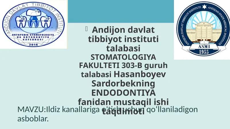 Ildiz kanallariga o'tish uchun qo‘llaniladigon asboblar 1