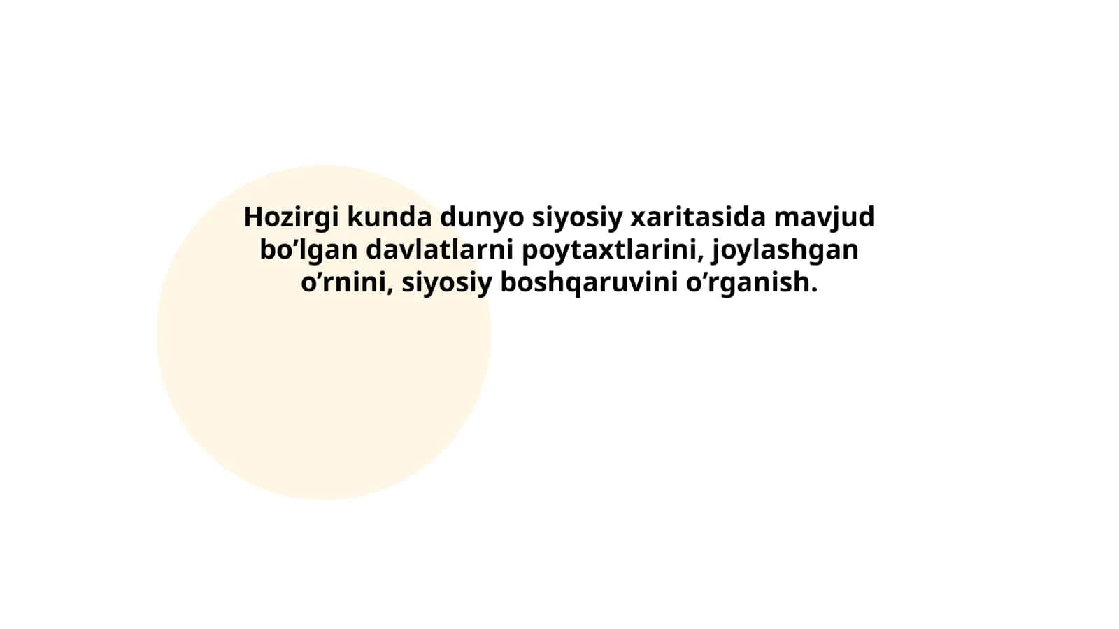Dunyo siyosiy xaritasidagi davlatlarni poytaxtlari va ularning ahamiyati 1