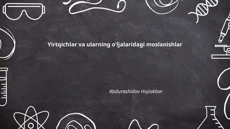 Yirtqichlar va ularning o‘ljalaridagi moslanishlar 1