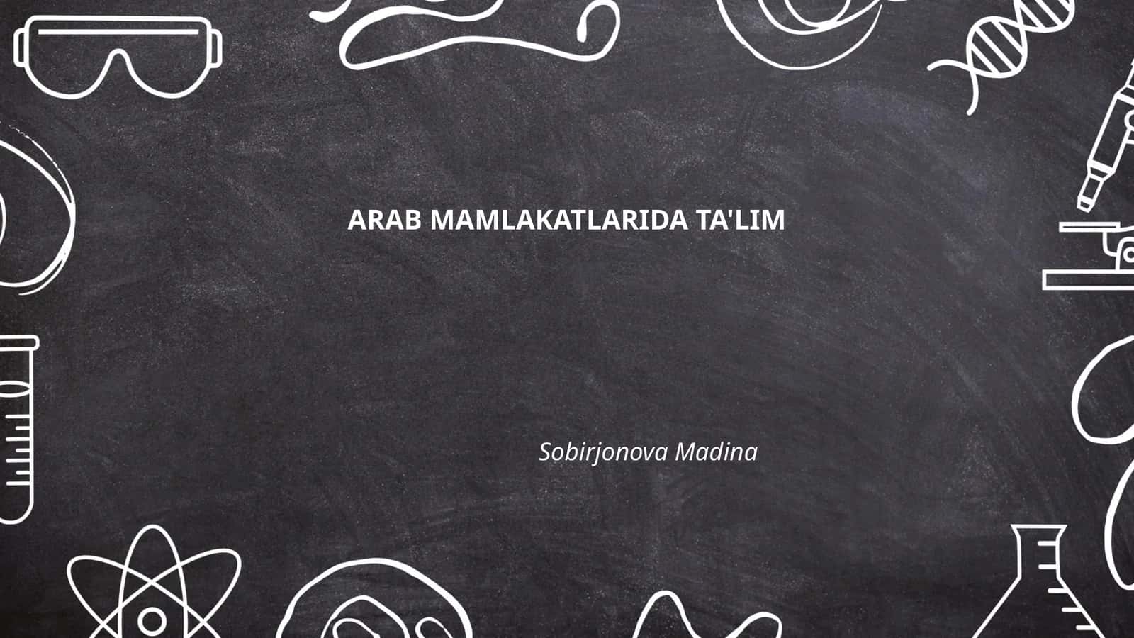 Arab mamlakatlarda ta'lim 1