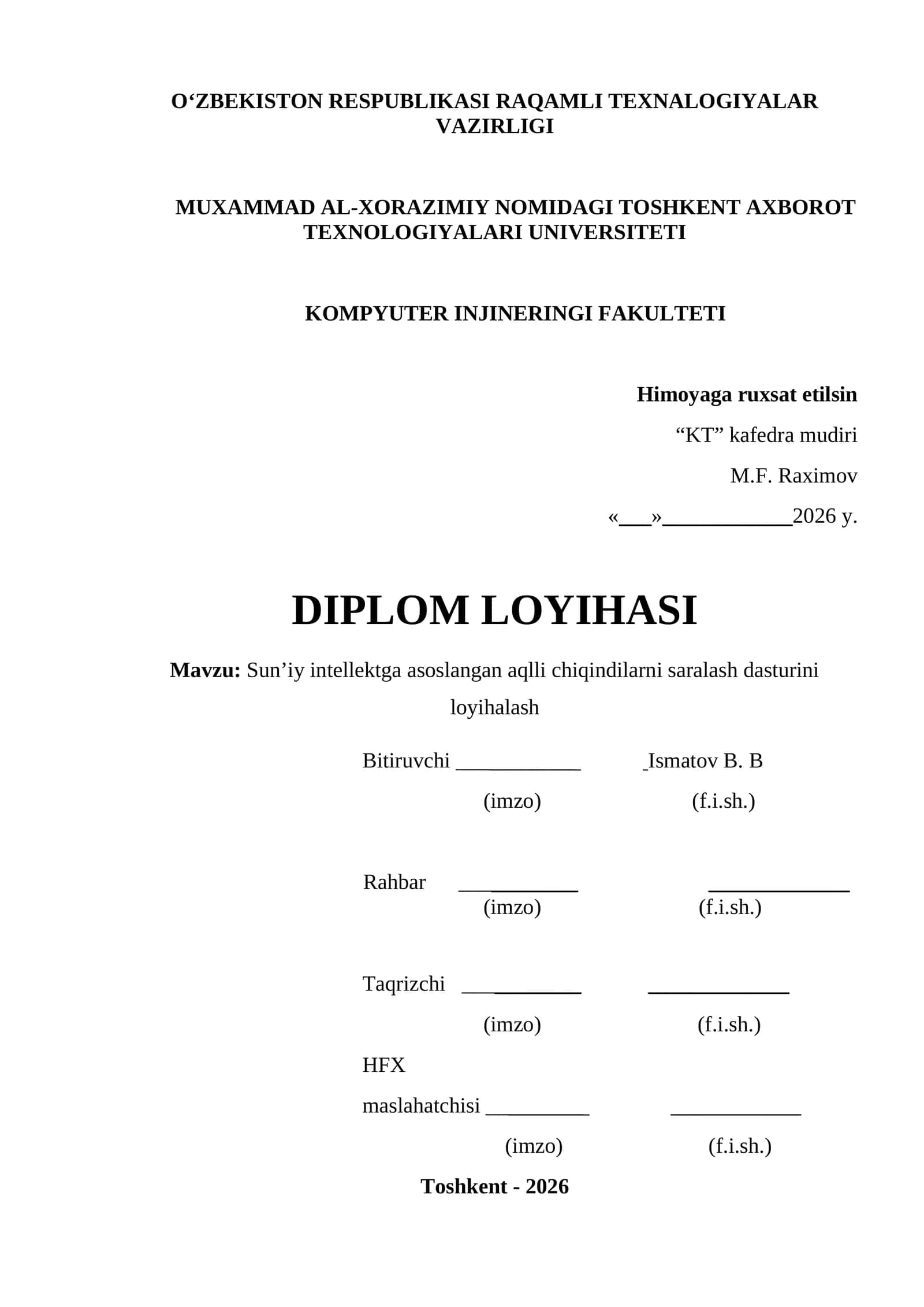Sun’iy intellektga asoslangan aqlli chiqindilarni saralash dasturini loyihalash 1