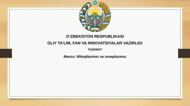 Mikoplazmoz va ureaplazmoz 1