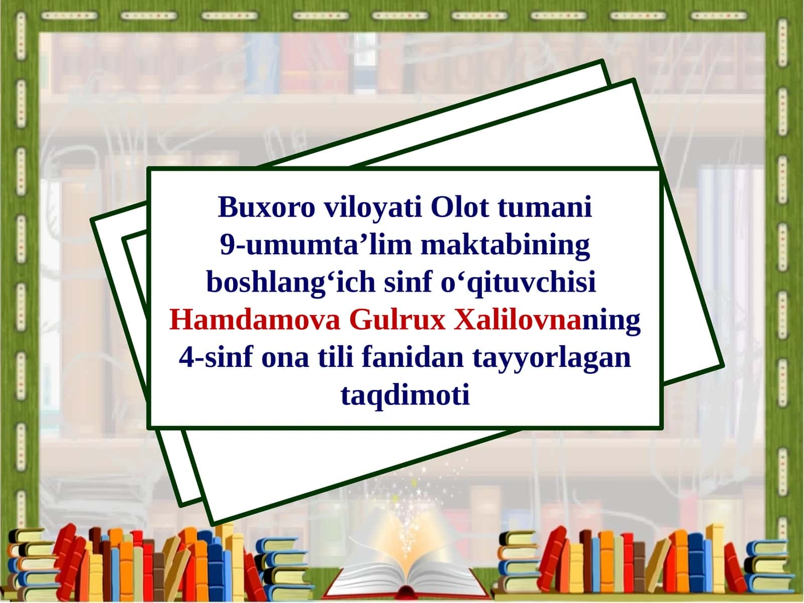 Ona tili fanidan taqdimot 1