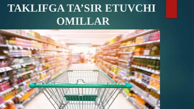 Taklifga Ta'siretuvchi Omillar 1