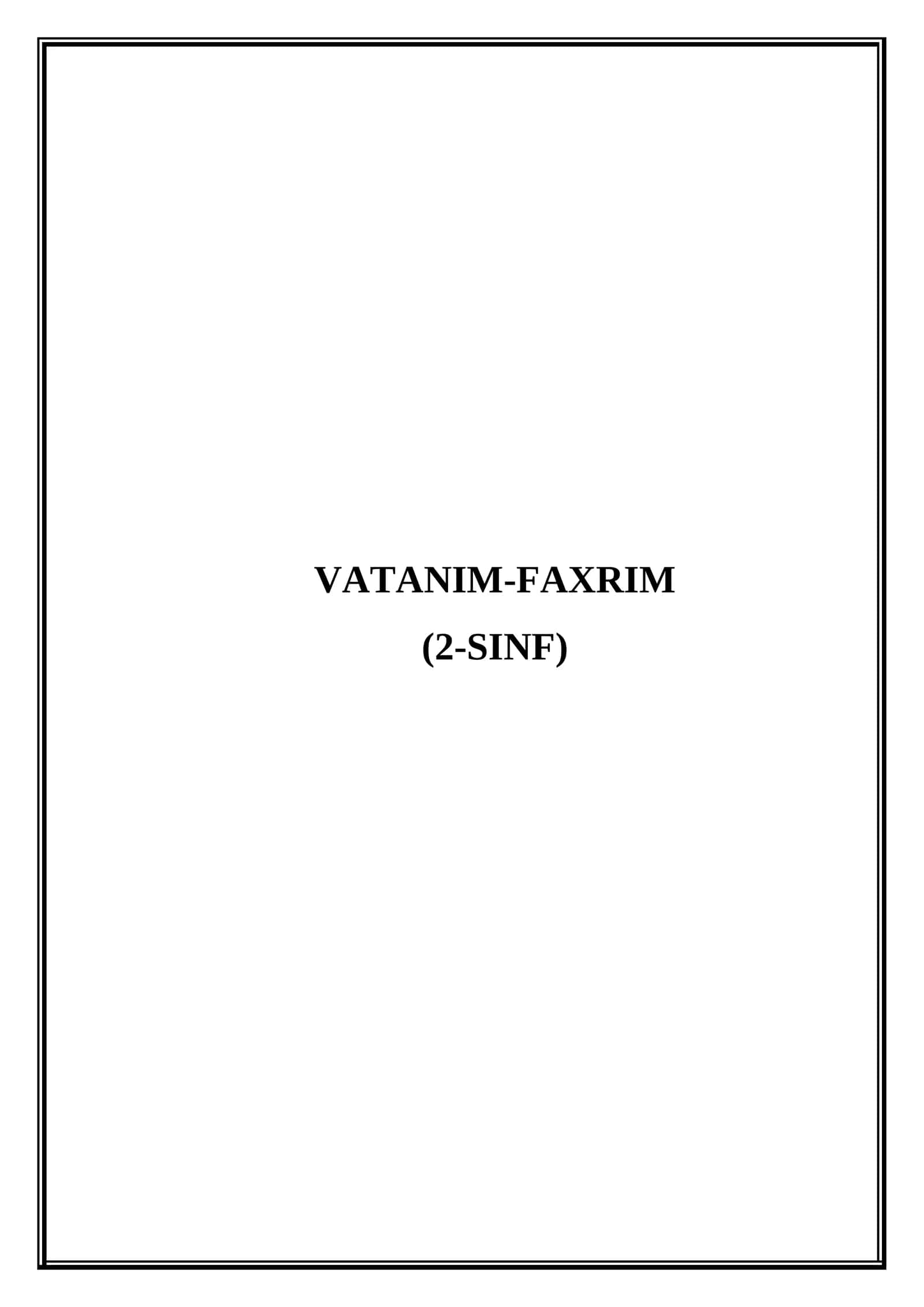 Vatanim-Faxrim (2-sinf) - (Mikrodars Ishlanma) 1