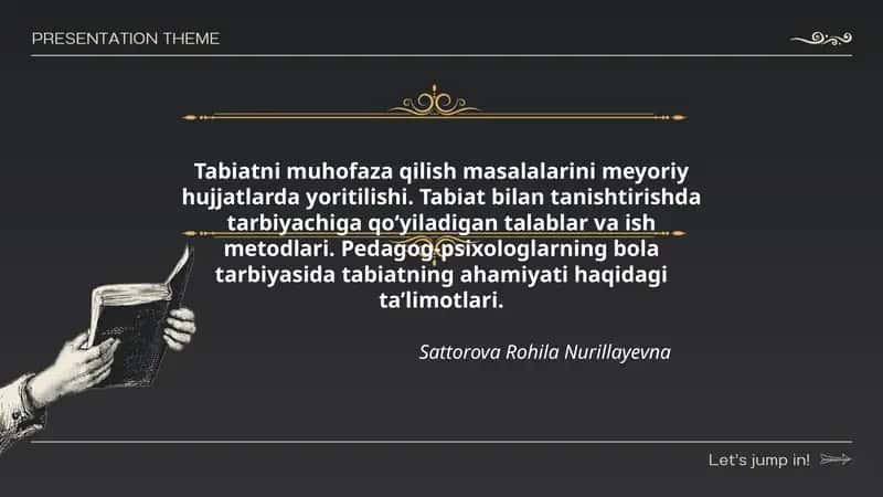 Tabiatni muhofaza qilish masalalarini meyoriy hujjatlarda yoritilishi 1
