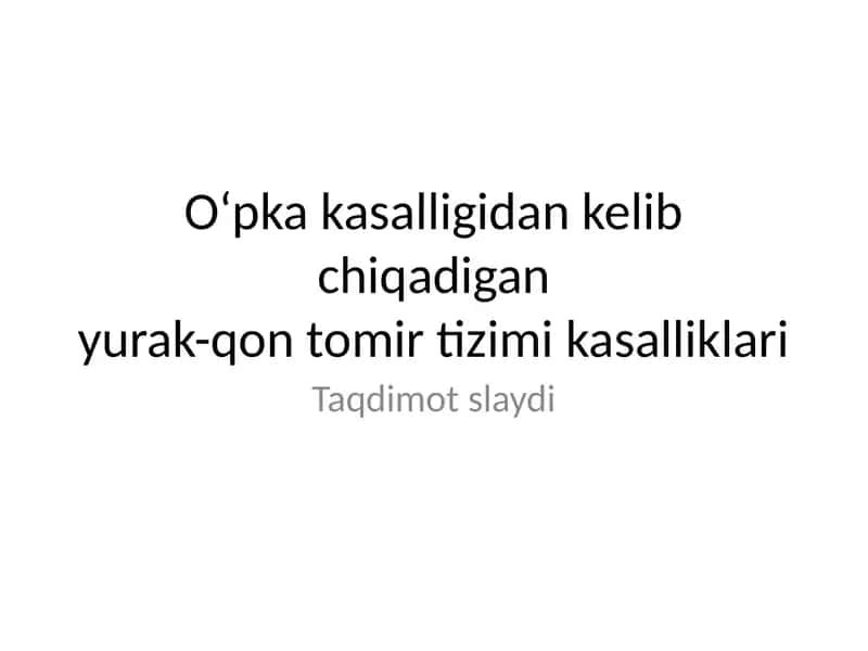 Taqdimotlar/Tibbiyot 1