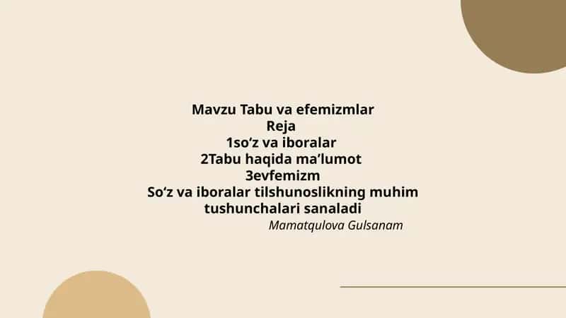 Tabu va efemizmlar 1