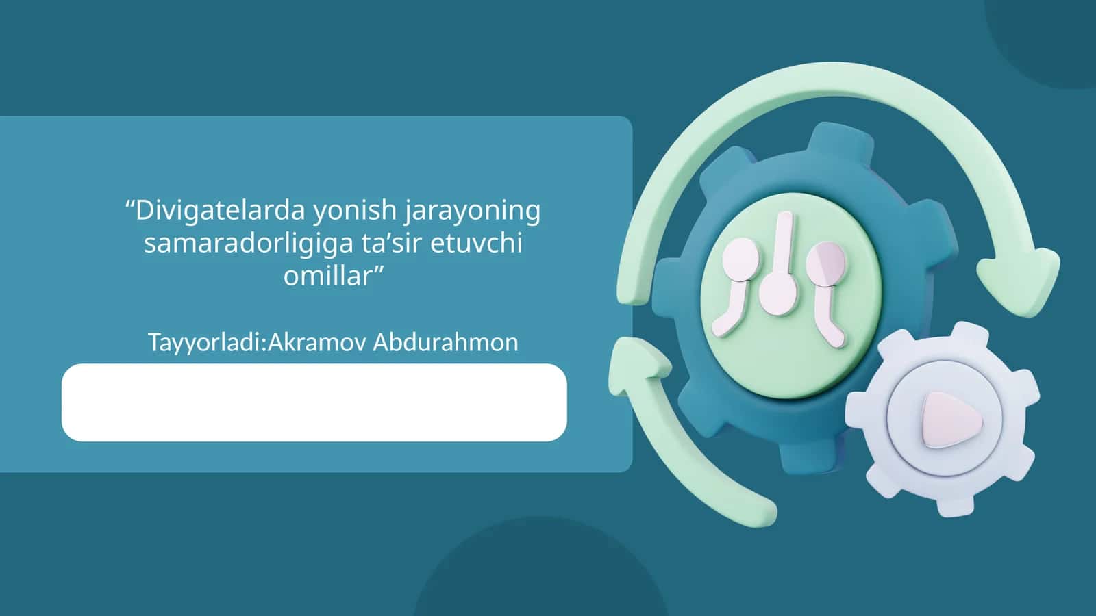 “Divigatelarda yonish jarayoning samaradorligiga taʼsir etuvchi omillar” 1