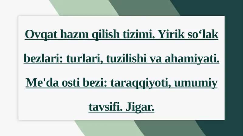 Ovqat hazm qilish tizimi 1