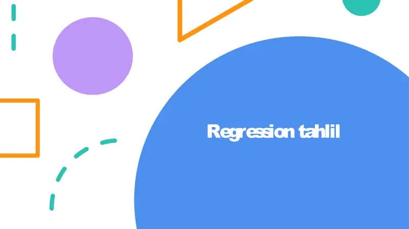 Regression tahlil 1