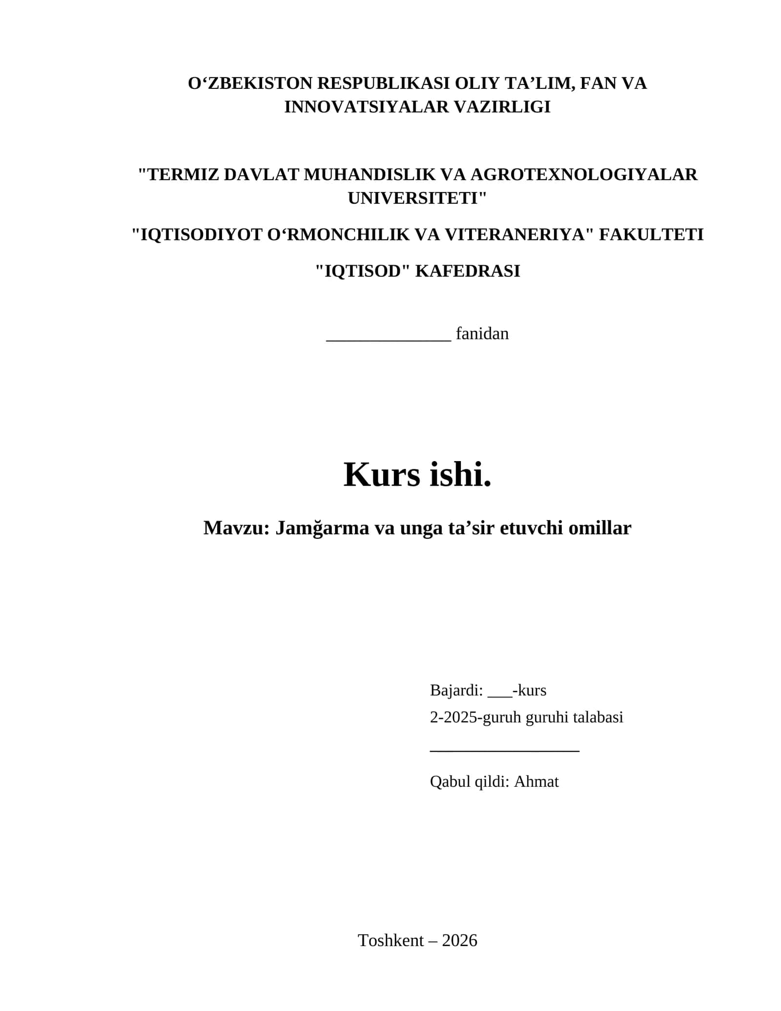 Jamğarma va unga taʼsir etuvchi omillar 1
