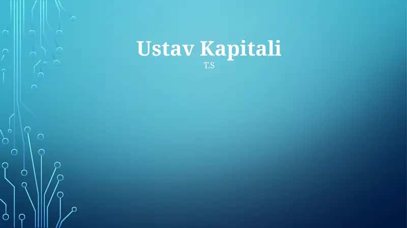 Ustav Kapitali 1