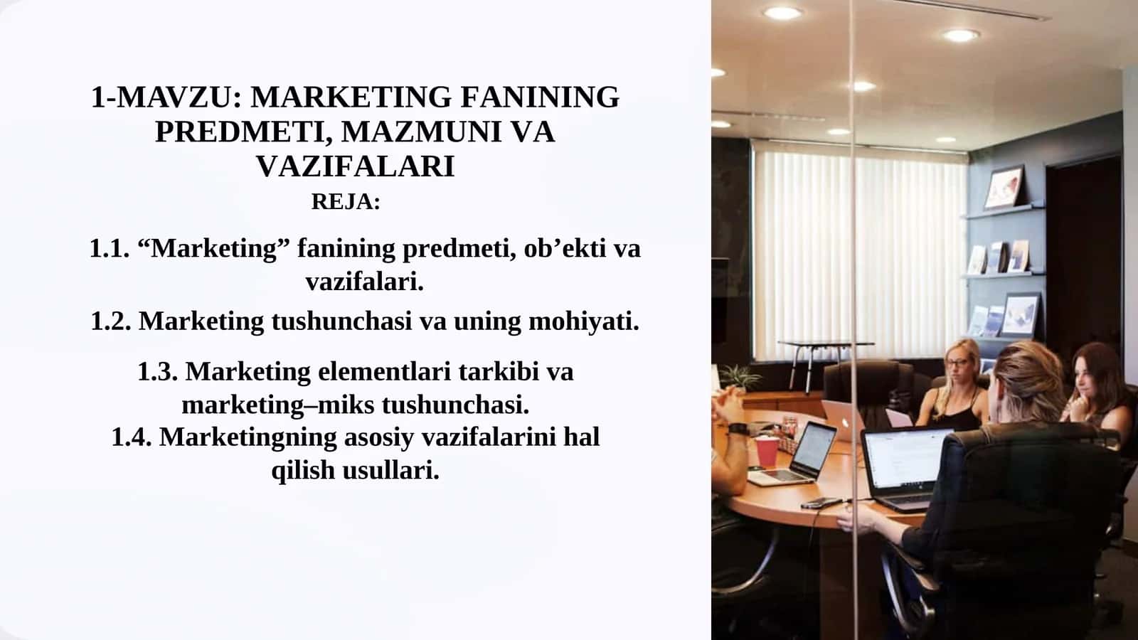 MАRKЕTING FАNINING PRЕDMЕTI, MАZMUNI VАVАZIFАLАRI 1