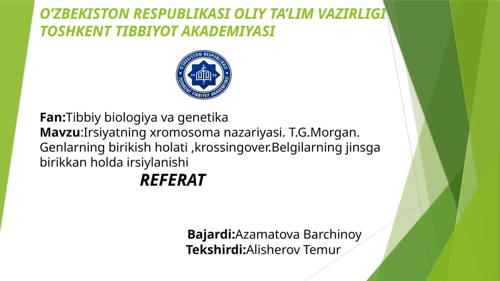 Tibbiybiologiyavagenetika 1
