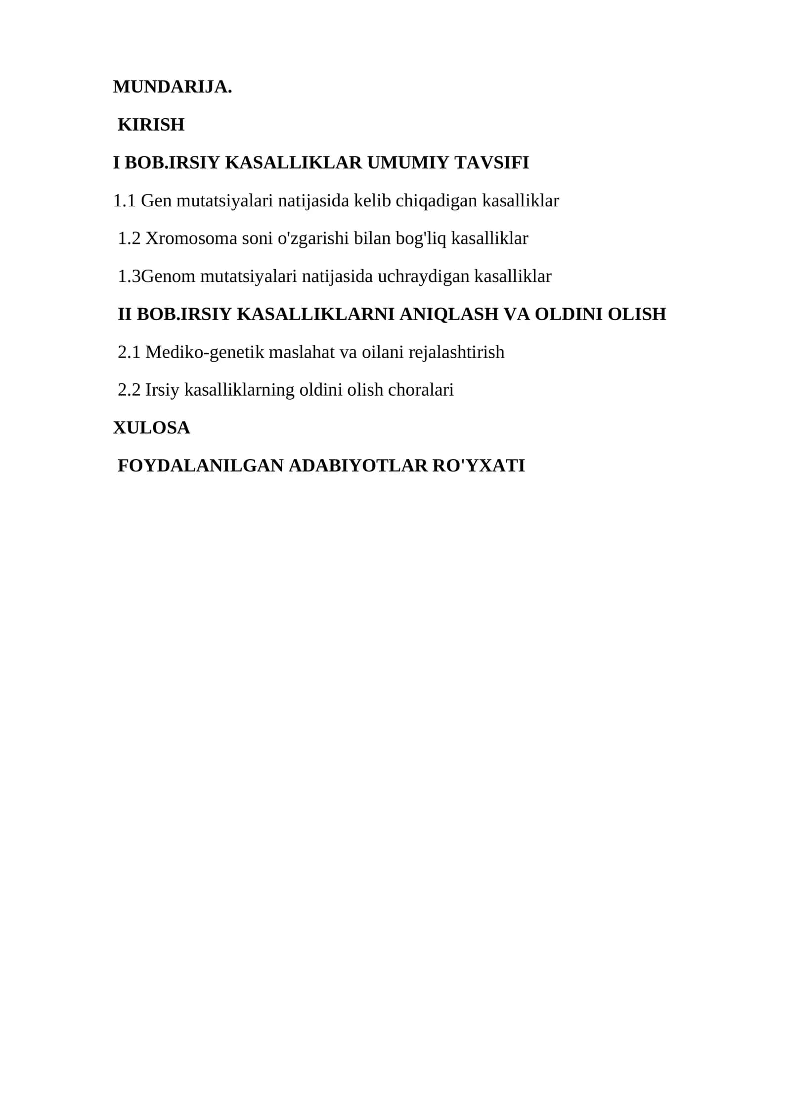 IRSIMIY KASALLIKLAR UMUMIY TAVSIFI 1