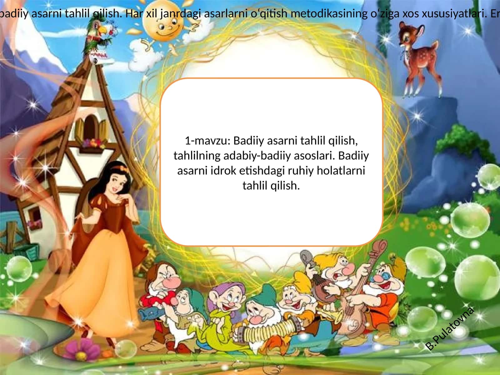 Badiiy asarni tahlil qilish, tahlilning adabiy-badiiy asoslari. Badiiy asarni idrok etishdagi ruhiy holatlarni tahlil qilish 1