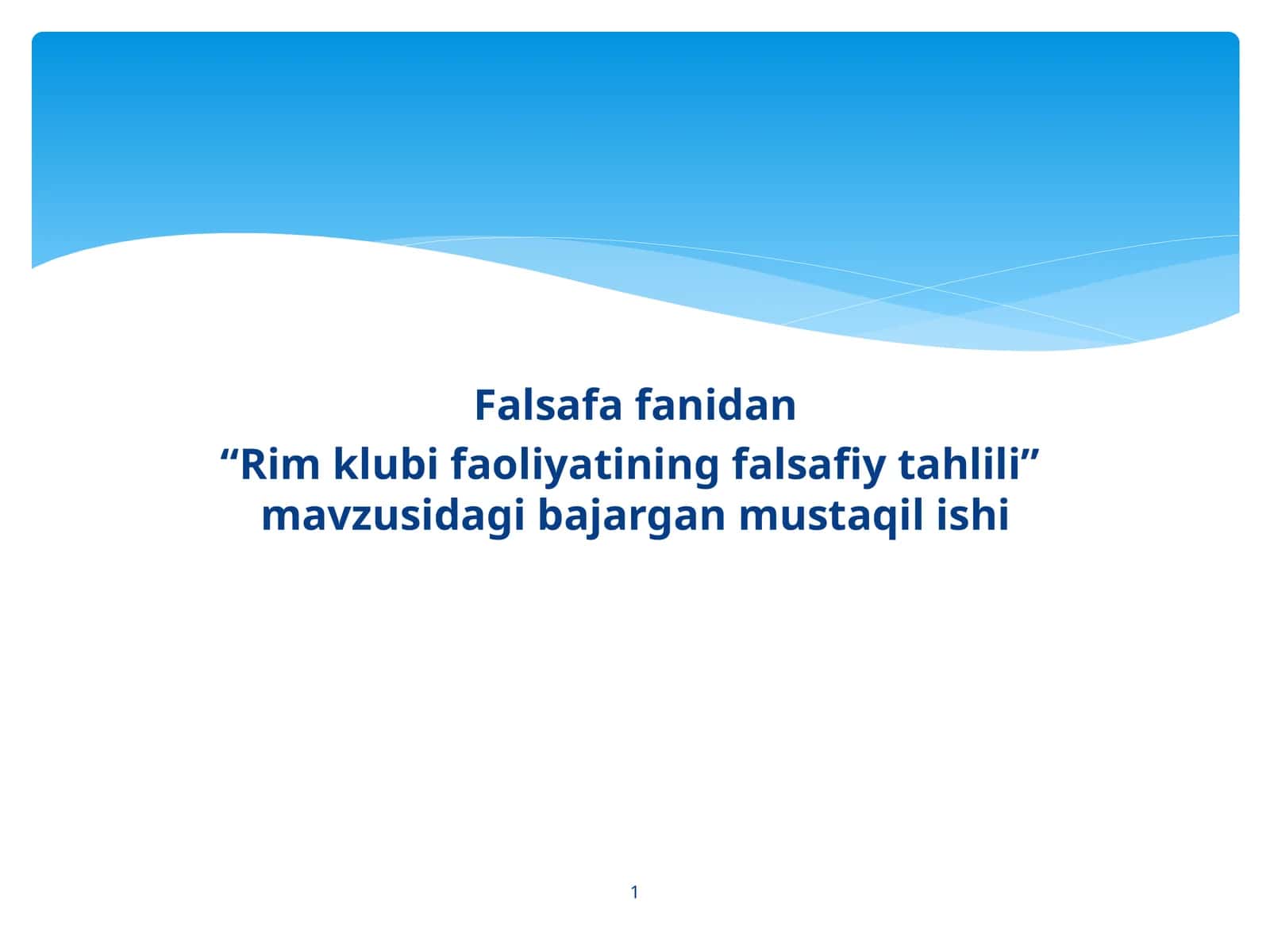 Rim Klubi Faoliyatining Falsafiy Tahlili 1