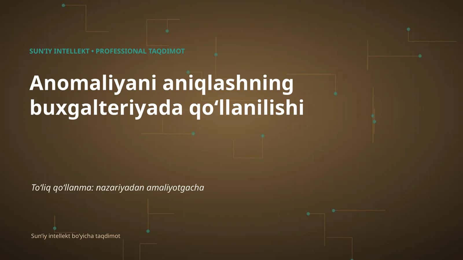 Anomaliyani aniqlashning buxgalteriyada qoʻllanilishi 1