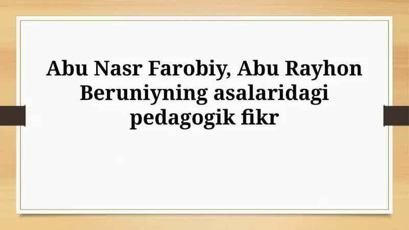 Abu Nasr Farobiyning asarlari 1