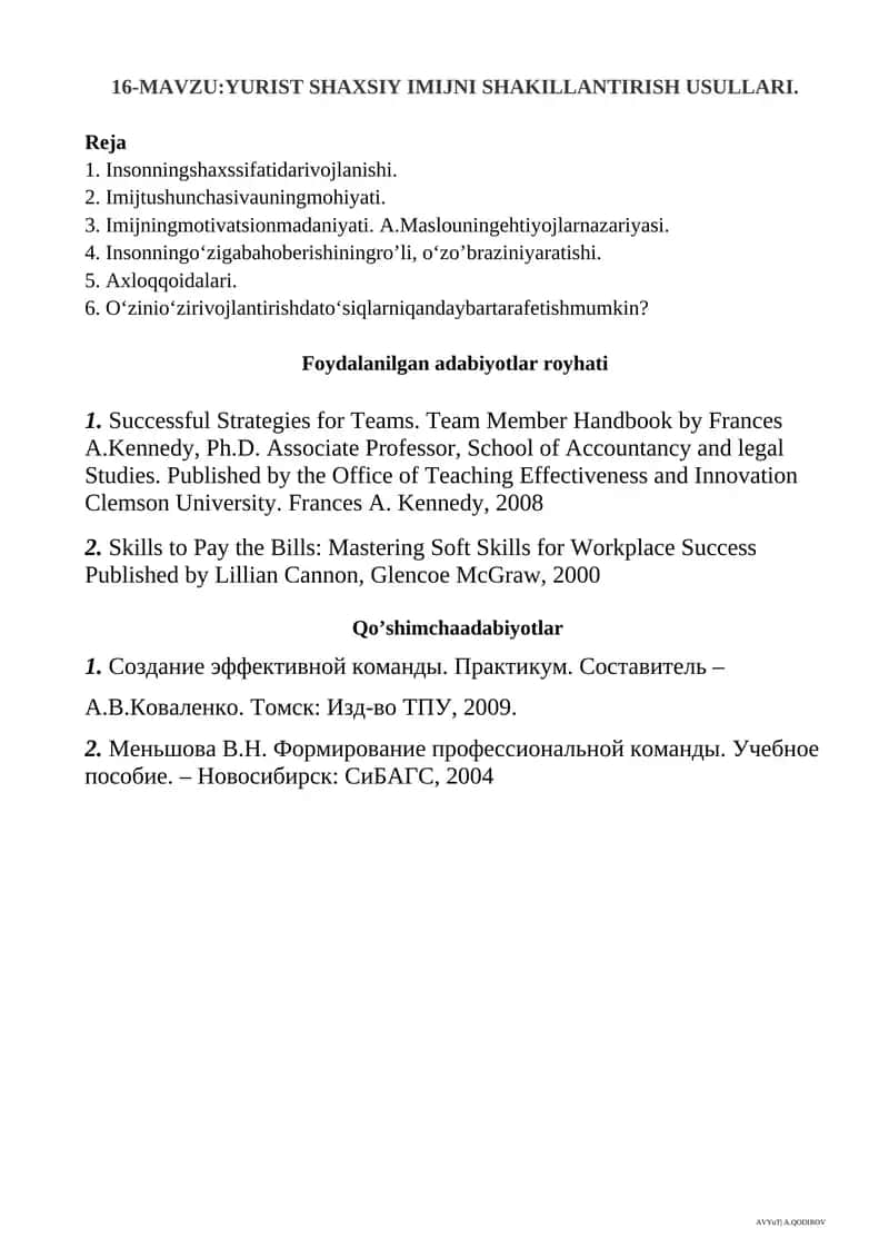 YURIST SHAXSIY IMIJNI SHAKILLANTIRISH USULLARI 1