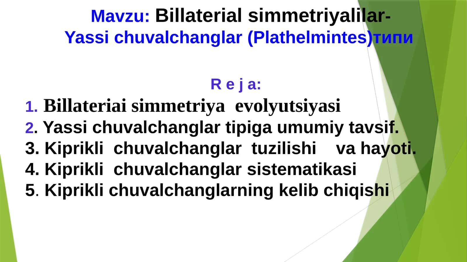 Billaterialsimmetriyalilar 1